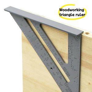 7 Inch Aluminium Alloy Triangle Ruler Thickening Protractor Measurement Drawing Tool Suitable For Building Framing Woodworking
