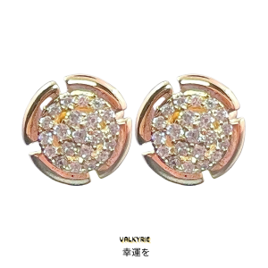 ต่างหูวงกลม ต่างหูล้อมเพชร pink gold earrings ต่างหูเพชรสวิส CZ แท้ 100% Valkyrie Boutique 💎 ต่างหูพิ๊งคโกล ใส่ไม่คัน งานไม่ดำ100% ER-0605