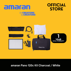 amaran Pano 120c Kit Laptop-sized 120W RGBWW full-color panel light for larger scenes and wider coverage