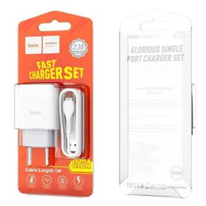 Bộ sạc nhanh HOCO C72 USB to Iphone 2.1A full box dành cho mọi hệ điều hành IOS
