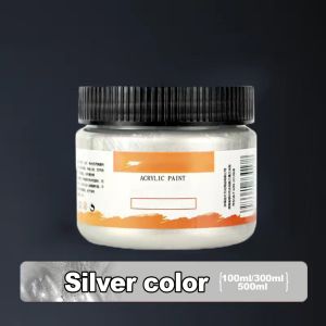 100/300/500ml Golden Metal Fluid Deity Painting Pigment Waterproof Gold Silver Pearl Acrylic Paint