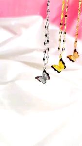 Xp.id - Kalung Kupu-Kupu Titanium Rantai Pecah Kopi Panjang 45cm Awet Dan Anti Karat P38
