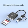 CFexpress SD-kaartlezer, USB C, 10 Gbps, CFexpress type B, kaartlezer met USB 3.2 Gen 2 overdrachtssnelheid, Dual Slot SD en CFExpress kaartlezer met USB C naar USB C/USB A-kabel