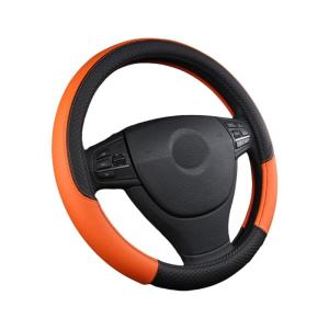 Soft PU Leather Steering Wheel Cover Trim With Nonslip Grip For Long Time Driving Universal for Most Vehicle