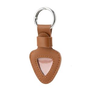 Portable Protective Pick Holder Triangular Shape Pick Storage Case Guitar Pick Bag Practical Pick Container PU Texture