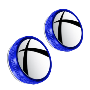 กระจกส่องจุดบอด2ชิ้นสำหรับรถยนต์กระจกจราจรกระจกมองหลังรถยนต์มองเห็นได้เต็มที่360ความโกรธกว้างสำหรับจอดรถกระจกนูน