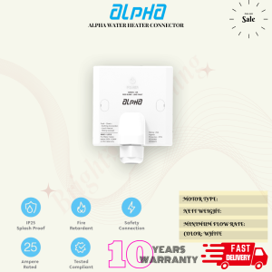 ALPHA Instant Shower Heater Accessories best  WHC-1 LFI B Splash Proof Water Heater Connector