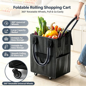 Shopping Bag Cart Handheld Waterproof Foldable Shopping Cart Foldable Trolley Bag Travel Bag