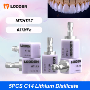 lodden 5pcs/Box C14 Lithium Disilicate C14 Glass Ceramic Blocks Dental Lab Crown Material for CAD CAM Sirona Cerec Milling System