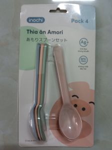 [HCM]Bộ 04 thìa ăn dặm  bộ 4 muỗng canh muỗng caphe chịu nhiệt cao