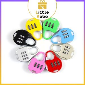 [Khóa Số 3 Vòng] Ổ Khóa Mini Vali Balo Móc Khóa Chống Trộm Nhiều Màu Phụ Kiện Du Lịch Học Sinh