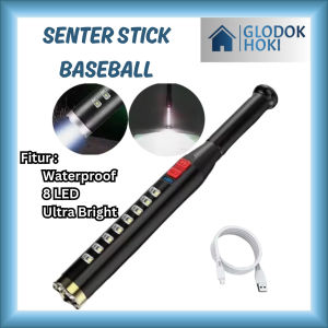 GH - SENTER SUPER TERANG WATERPROOF LED STICK BASEBALL / BASEBALL BAT FLASHLIGHT ULTRA BRIGHT + 8 LED