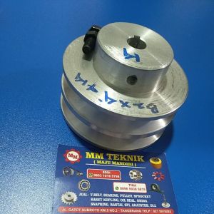 Pully B2 x 4 inch as 0 (Buntu) 17 18 19 20 22 24 25 28 30 32 mm Alluminium  Poli Alumunium puli Pulli Pulley Allumunium All B2 4" B2x4" -  B2x4 B 2x4 B 2 jalur 4" 2x4" B2-4"