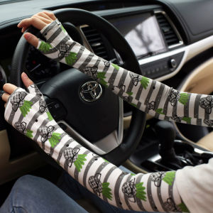 Summer Thin Section Driving UV Protection Cycling Half Finger Long Sunscreen Gloves Sleeve Sunshade Outdoor Sports Arm Set