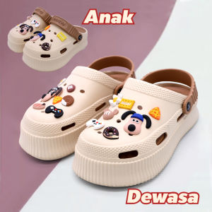 FENTINA Sandal Wanita Kekinian Sandal Kodok Wanita Sandal Slop Wanita Sandal Baim Wedges Anti-selip