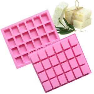 24 Cavities Rectangle Silicone Oven Handmade Cake Moulds Soap DIY Moulds Chocolate Mold