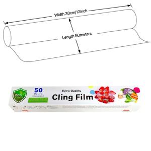 Eco King Extra Quality Cling Film 30cm x80m - Stretch Wrap to Lock Freshness for Fruits Vegetables