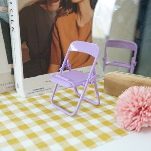 Foldable Phone Chair - Holder Stand hp - Dudukan hp - Penyandar Handphone - Miniatur kursi lipat