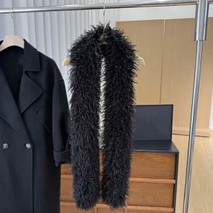 HEALMEYOU Soft Faux Fur Scarf Double Sided Thick Fluffy Winter Shawl Cozy Fleece Neckwarmer Multi Color Curly Fur Wrap Daily Wear