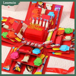 [Leomcio] กล่องของขวัญขนมประกอบทำด้วยมือกล่องของขวัญแปลกใจสำหรับวันวาเลนไทน์วันเกิดวันครบรอบแต่งงาน