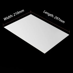 210x297mm Frosted White/Black PP Plastic Board Thickness 0.3mm 0.4mm 0.5mm 0.6mm 0.8mm 1mm 1.2mm 1.5mm 2mm  DIY Plastic Board