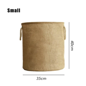 Cotton Linen Laundry Hamper Portable Dirty Clothes Storage Bag Clothe Storage Basket Organizer