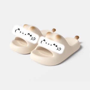 Free Shipping Cute Caramel-Colored Cat Slippers Womens Style New Design for Indoor and Outdoor Wear Thick-Soled Cartoon Cat Design Womens Sandals.