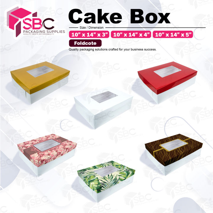 Cake box 10x14x3 / 10x14x4 / 10x4x5 ( 5 pcs )