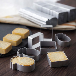 1pc Pineapple Cake Mold Aluminum Alloy Biscuit Bread Cutter Mold Baking Tools