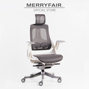 Merryfair WAU Network Mesh Ergonomic Chair for Back Pain – Adjustable Lumbar 3D Armrest Premium Office Chair Malaysia