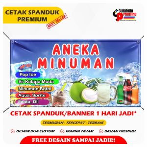 Cetak Spanduk Banner Jual Aneka Minuman Segar Kekinian