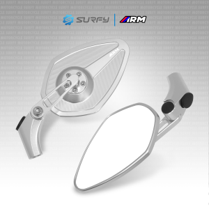 ARM Nighthawk V4 Side Mirror Reinforced Pivot Hub Full CNC Aluminum 360° Adjustment HD Clear Lens Universal Fit