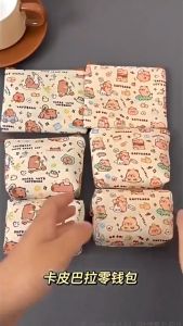 Dompet Syiling Capybara Coin Purse Cute Mini Coin Wallet Portable Zipper Pouch Key Storage Wallet