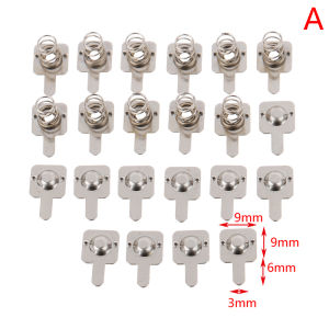 [ezrae Libun] 10pair/ 9x9mm Replacement Metal Batteries Spring Contact Plate For AAA