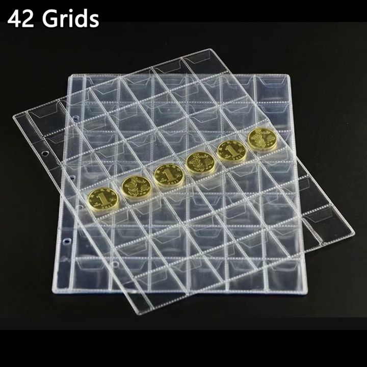 10 Sheets Clear Plastic Coin Collector's Wallets with 42 Pocket Holders ...