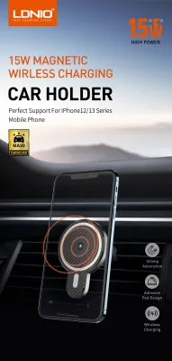 🔥High Quality & Fast Charging 🔥]LDNIO 15W Wireless Charger Magnetic Car Holder For ALL Phone