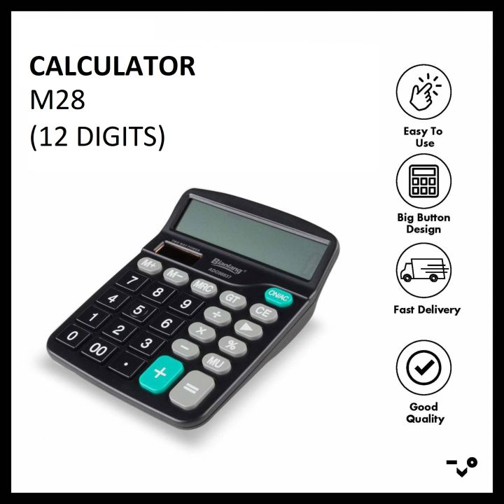 CASIO M28 Calculator Kalkulator Solar Battery Lazada