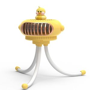 THTRHWTH Leafless Usb Fan Clip With Night Light Hand Fan Summer Shaking Head Baby Stroller Winding Fan Hanging Neck Fan Octopus Stroller Fan Electric Fan