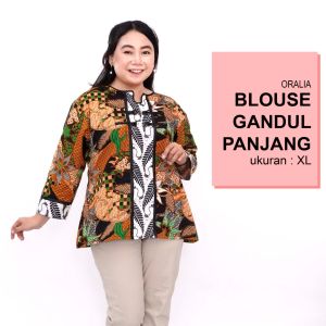 Atasan Batik Wanita Blouse Big Size Wanita Jumbo LD 140