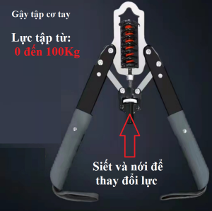 Dụng Cụ Tập Cơ Tay Nén Lò Xo Điều Chỉnh Lực 0kg đến 250kg - Chỉ một cái Nhiều người tập với thể lực khác nhau