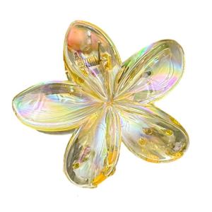 Stylish Blue Flower High Ponytail Clip Modern Hair Claw Designed For Women and Girls Everyday And Special Event