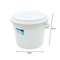 กล่องใส่ข้าวสารทรงกลมพร้อมฝาปิด KASSA HOME รุ่น JCJ-2052 ขนาด 6 กก. สีขาว. 