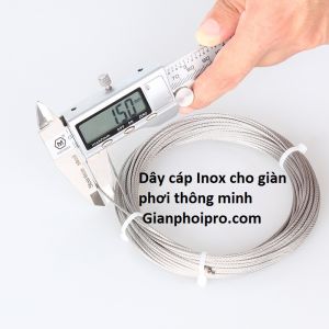 Cuộn cáp inox 304 cho dàn phơi thông minh Hòa Phát chống han gỉ sờn đứt