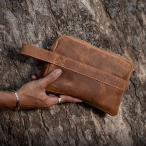 POUCH KULIT CRAZY HORSE PRIA - HANDMADE GARUT MEWAH & PRAKTIS