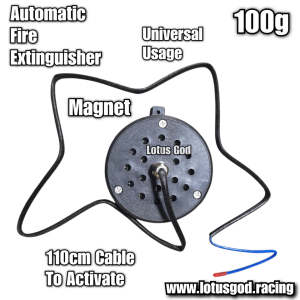 Lotus God Automatic High Performance Emergency Round Fire Extinguisher For Circuit Board Car Lorry Van Pick Up Truck Super Cars Bonnet Engine Bay Etc 100g