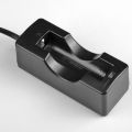 Charger Baterai 18650 1 Slot 1A dg Kabel AC 220V Cas Baterei Senter Police Swat Battery Batrei Batre. 