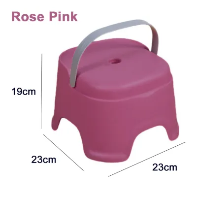HOMSA Kid Stool Chair with Handle Strong Chair Children Cute Seat Portable Training Step Stool Living Room Bathroom