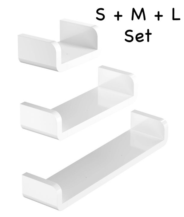 Bathroom Wall Shelf Rack, No Nail Self Adhesive Waterproof Shelf Storage, Space Saving Lazada