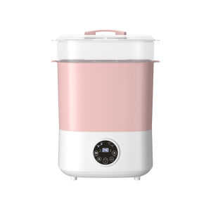 Baby Bottle Sterilizer and Dryer 5-in-1 Large Capacity Bottle Sanitizer and Dryer 2 Layers Compact Baby Bottle Electric Steam Sterilizer and Dryer for Baby Bottles Pacifiers Pump Parts