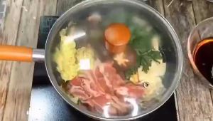Japanese Noodle Pot Non-Stick with Lid Induction Gas Stove